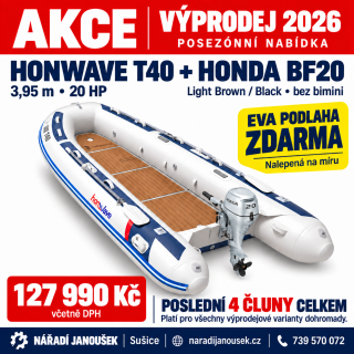 Honda HonWave T40 AE3 LG + motor Honda BF20 D3 SHU – EVA podlaha Light Brown / Black 2026