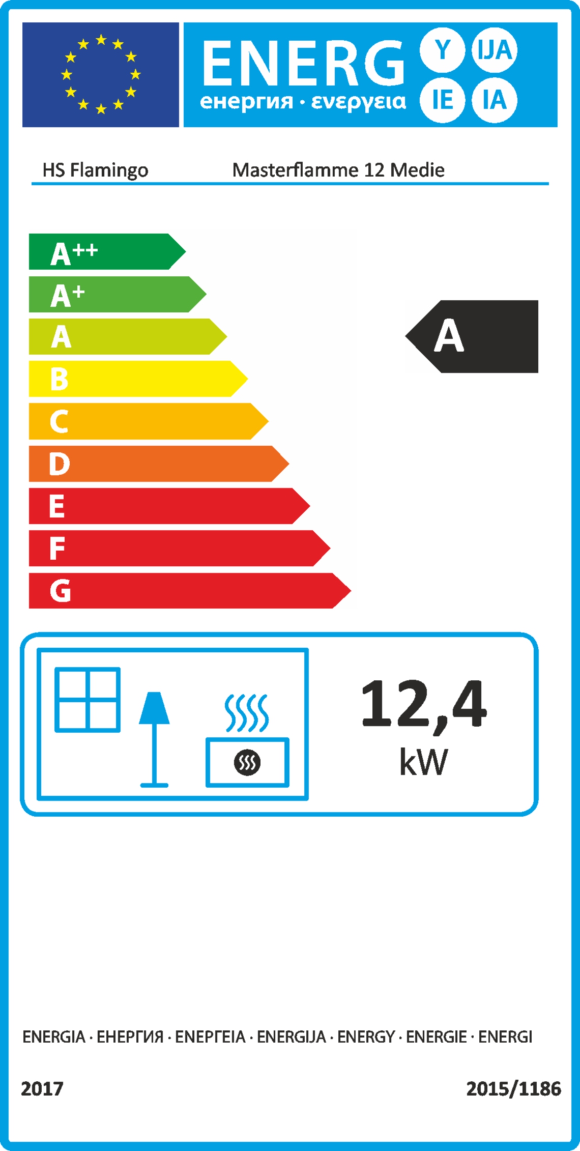 HS FLAMINGO MEDIE I Hnědá sametová HSF41-017 - energetický štítek